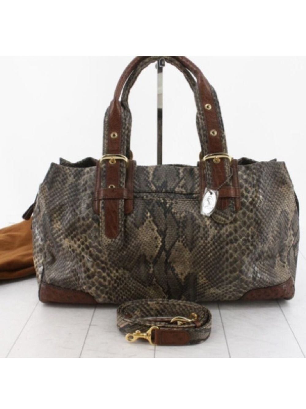 Exotic JRA Japan Real skin Python/ostrich handbag